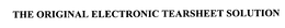 THE ORIGINAL ELECTRONIC TEARSHEET SOLUTION trademark