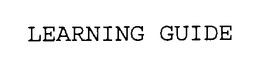 LEARNING GUIDE trademark