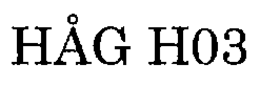 HAG H03 trademark