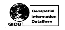GIDB GEOSPATIAL INFORMATION DATABASE trademark