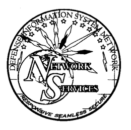 DEFENSE INFORMATION SYSTEM NETWORK NETWORK SERVICES RESPONSIVE SEAMLESS SECURE trademark