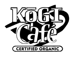 KOGI CAFE CERTIFIED ORGANIC trademark