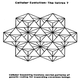 CELLULAR EUOLUTION-THE TETROS 7 CELLULAR GEOMETRY INVOLVES SACRED PATTERNS OF GENETIC CODING FOR EXPANDING CONSCIOUS BEINGS. trademark