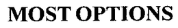 MOST OPTIONS trademark
