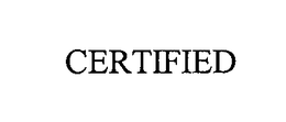 CERTIFIED trademark