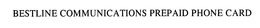 BESTLINE COMMUNICATIONS PREPAID PHONE CARD trademark