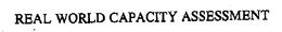 REAL WORLD CAPACITY ASSESSMENT trademark