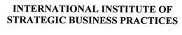 INTERNATIONAL INSTITUTE OF STRATEGIC BUSINESS PRACTICES trademark