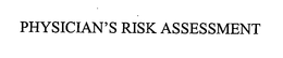 PHYSICIAN'S RISK ASSESSMENT trademark