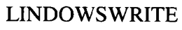 LINDOWSWRITE trademark