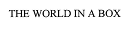 THE WORLD IN A BOX trademark