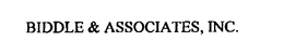 BIDDLE & ASSOCIATES, INC. trademark