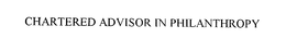 CHARTERED ADVISOR IN PHILANTHROPY trademark