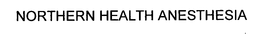NORTHERN HEALTH ANESTHESIA trademark