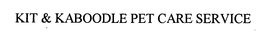 KIT & KABOODLE PET CARE SERVICE trademark