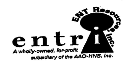 ENTRI ENT RESOURCES, INC. A WHOLLY OWNED, FOR-PROFIT SUBSIDIARY OF THE AAO-HNS, INC. trademark