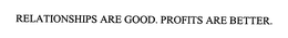 RELATIONSHIPS ARE GOOD. PROFITS ARE BETTER. trademark