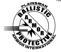 PLAINSMAN ARMOR INTERNATIONAL BALLISTIC ARMOR PROTECTIVE trademark