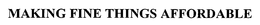 MAKING FINE THINGS AFFORDABLE trademark