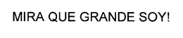 MIRA QUE GRANDE SOY! trademark