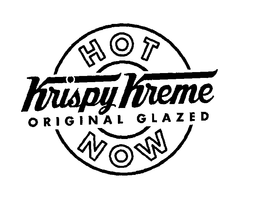 HOT KRISPY KREME ORIGINAL GLAZED NOW trademark