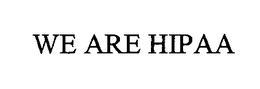 WE ARE HIPAA trademark