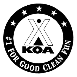 KOA #1 FOR GOOD CLEAN FUN trademark