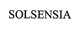 SOLSENSIA trademark