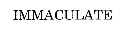 IMMACULATE trademark