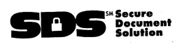 SDS SECURE DOCUMENT SOLUTION trademark