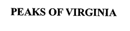 PEAKS OF VIRGINIA trademark