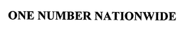 ONE NUMBER NATIONWIDE trademark