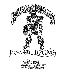 BARBARIANS POWER LIFTING trademark