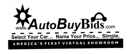 WWW AUTOBUYBIDS.COM AMERICA'S FIRST VIRTUAL SHOWROOM trademark