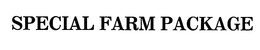 SPECIAL FARM PACKAGE trademark