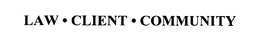 LAW CLIENT COMMUNITY trademark