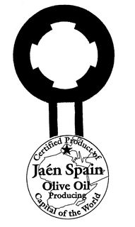 CERTIFIED PRODUCT OF JAEN SPAIN OLIVE OIL PRODUCING CAPITAL OF THE WORLD trademark