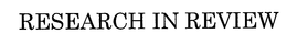 RESEARCH IN REVIEW trademark