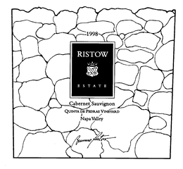 RISTOW ESTATE 1998 CABERNET SAUVIGNON QUINTA DE PEDROS VINEYARD NAPA VALLEY BRUNNO RISTOW trademark