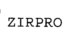 ZIRPRO trademark