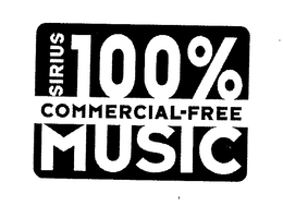SIRIUS 100% COMMERCIAL-FREE MUSIC trademark