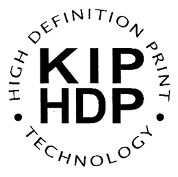 KIP HDP HIGH DEFINITION PRINT TECHNOLOGY trademark