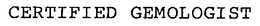 CERTIFIED GEMOLOGIST trademark
