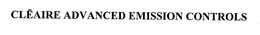 CLEAIRE ADVANCED EMISSION CONTROLS trademark