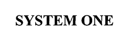 SYSTEM ONE trademark