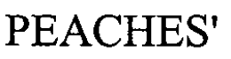 PEACHES' trademark