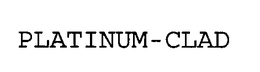 PLATINUM-CLAD trademark