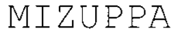 MIZUPPA trademark
