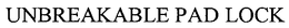 UNBREAKABLE PAD LOCK trademark