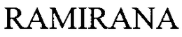 RAMIRANA trademark
